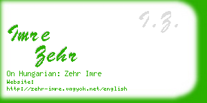 imre zehr business card